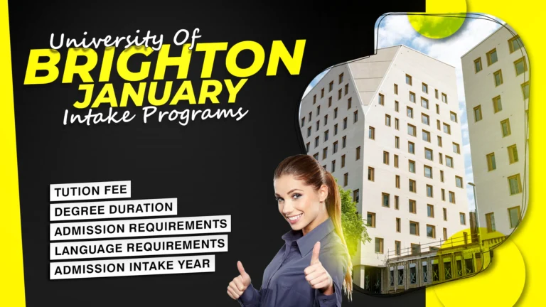 University of Brighton January Intake Programs