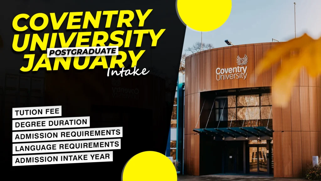 Coventry University Postgraduate January Intake Programs