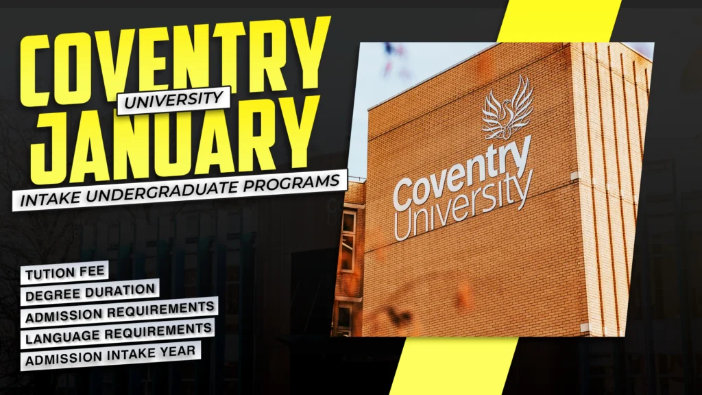Coventry university January intake Undergraduate Programs