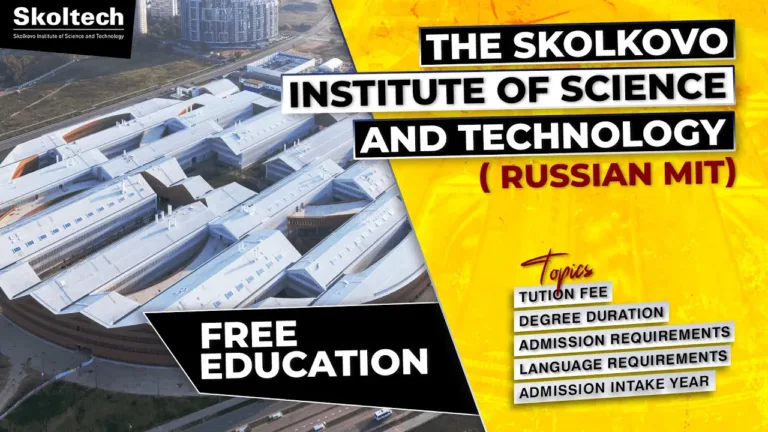 Skoltech ( Russian MIT) | Free Education