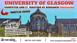 University of Glasgow Computer & IT Master by Research Programs
