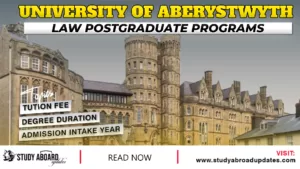 Aberystwyth University Law Postgraduate Programs