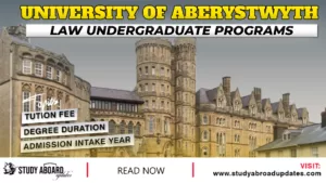 Aberystwyth University Law Undergraduate Programs
