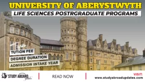 Aberystwyth University Life Sciences postgraduate Programs
