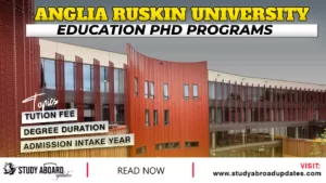 Anglia Ruskin University Education PHD Programs