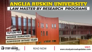 Anglia Ruskin University Law Master by Research Programs