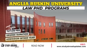 Anglia Ruskin University Law PHD Programs