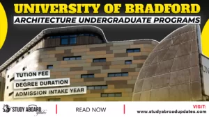 University of Bradford Architecture Undergraduate programs