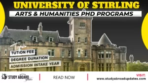 University of Stirling Arts & Humanities PHD Programs