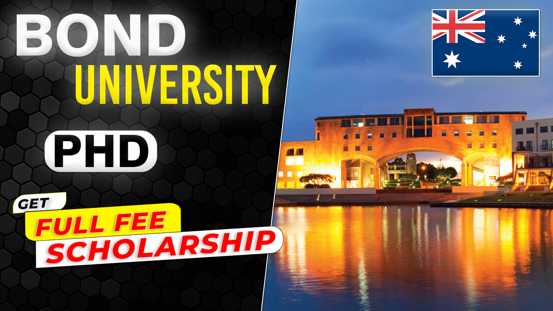 phd scholarship bond university