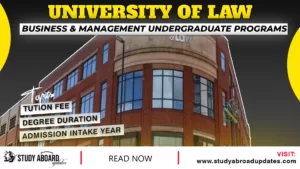 University of Law Business & Management Undergraduate Programs