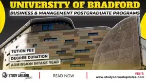 University of Bradford Business & Management Postgraduate Programs