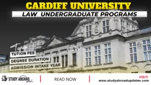 Cardiff University Law Undergraduate programs