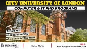 City University Of London Computer & IT phd programs