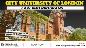 City University Of London Law Phd programs