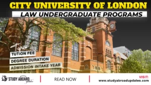 City University Of London Law Undergraduate programs