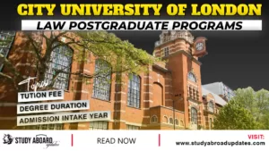 City University Of London Law postgraduate programs