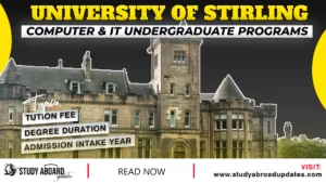 University of Stirling Computer & IT Undergraduate Programs