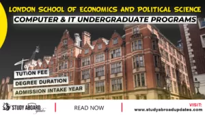 London School of Economics and Political Science Computer & IT undergraduate Programs