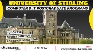 University of Stirling Computer & IT Postgraduate Programs