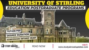 University of Stirling Education Postgraduate Programs