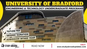 University of Bradford Engineering & Technology Undergraduate Programs