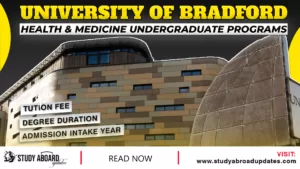 University of Bradford Health & Medicine Undergraduate programs