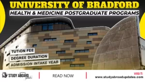 University of Bradford Health & Medicine Postgraduate programs