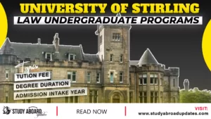 University of Stirling Law Undergraduate Programs