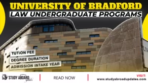 University of Bradford Law Undergraduate programs