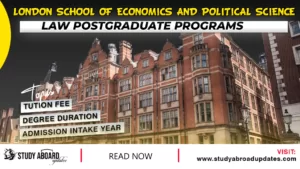 London School of Economics and Political Science Law Postgraduate Programs