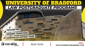 University of Bradford Law Postgraduate programs