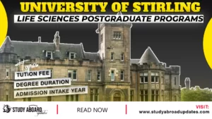 University of Stirling Life Sciences Postgraduate Programs