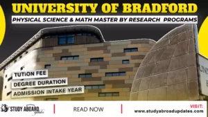 University of Bradford Physical Science & Math Master by Research Programs