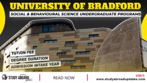 University of Bradford Social & Behavioural Science Undergraduate Programs
