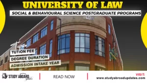 University of Law Social and Behavioral Science Postgraduate Programs