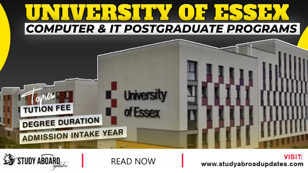 University of Essex Computer & IT Postgraduate Programs