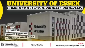 University of Essex Computer & IT Postgraduate Programs