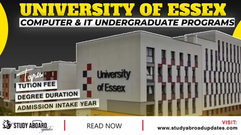 University of Essex Computer & IT undergraduate Programs