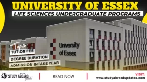 University of Essex Life Sciences Undergraduate Programs