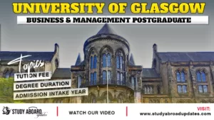 University of Glasgow Business & Management Postgraduate