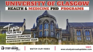 University of Glasgow Health & Medicine Phd Programs