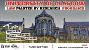 University of Glasgow Law Master by Research Programs