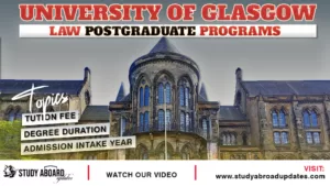 University of Glasgow Law Postgraduate Programs