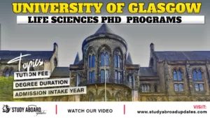 University of Glasgow Life Sciences PHD Programs