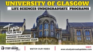 University of Glasgow Life Sciences Undergraduate Programs
