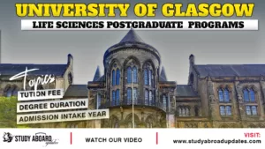 University of Glasgow Life Sciences Postgraduate Programs