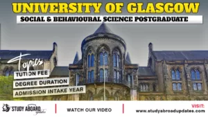 University of Glasgow Social & Behavioural Science Postgraduate