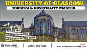 University of Glasgow Tourism & Hospitality Master