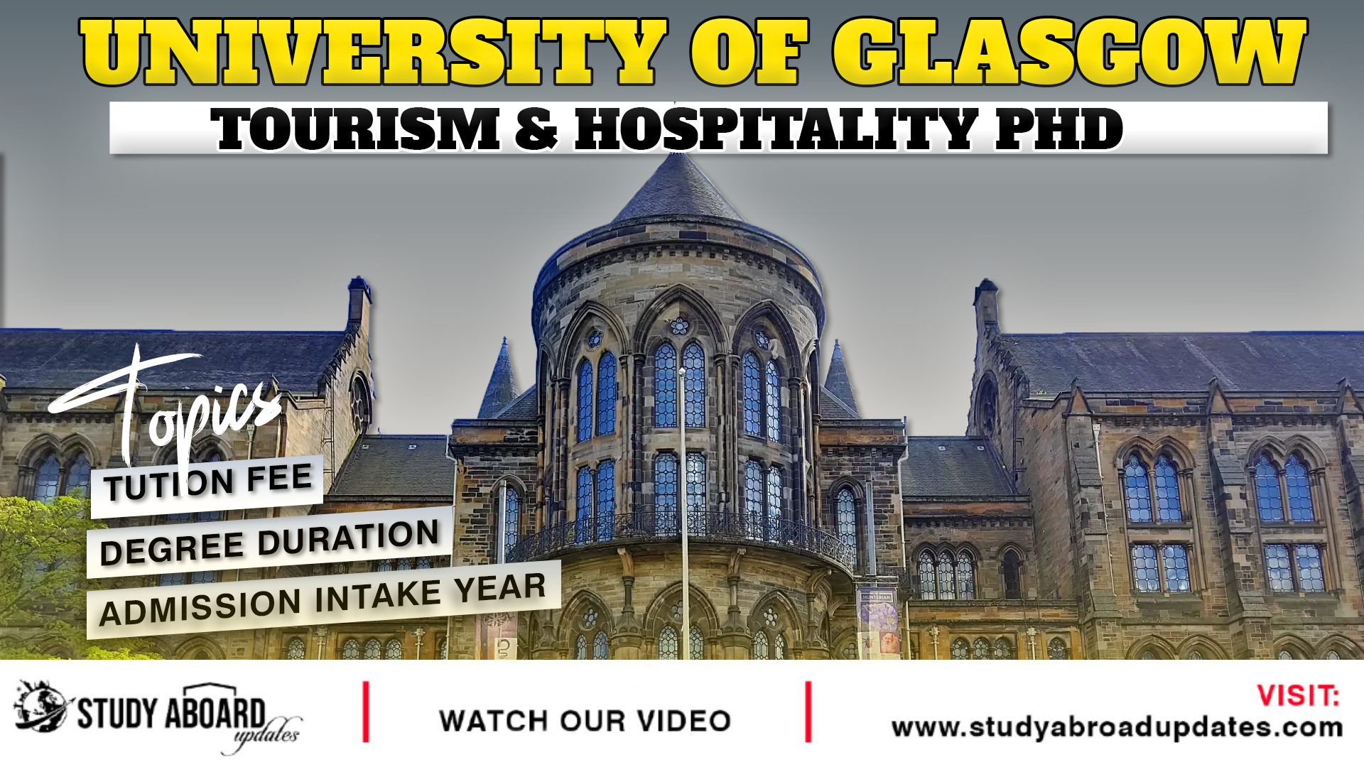 university of glasgow phd tourism